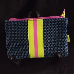 Ipsy Blue and White Cosmetic Bag